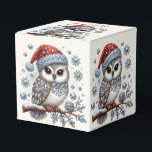 Christmas Owl Holiday Gift Box Bedankdoosjes<br><div class="desc">Mooie kerst uil vakantie geschenkdoos</div>