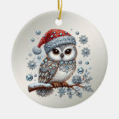 Christmas Owl Holiday Ornament (Voorkant)