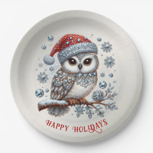 Christmas Owl Holiday Paper Bord