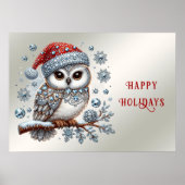 Christmas Owl Holiday Poster (Voorkant)