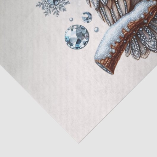 Christmas Owl Holiday Tissue Paper Tissuepapier (Detail)