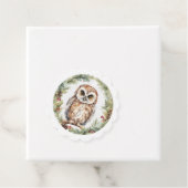 christmas owl illustration owl wall art holiday bedankjes labels (In situ)