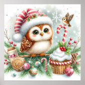 Christmas Owl Poster (Voorkant)