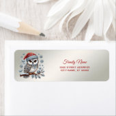 Christmas Owl Retouradres Etiket (Insitu)