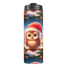 Christmas Owl Thermal Tumbler Thermosbeker