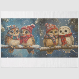 Christmas Owl Tissue Paper Tissuepapier