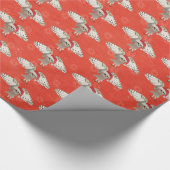 CHRISTMAS OWL Wrapping Paper Cadeaupapier (Hoek)