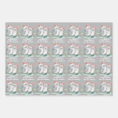 Christmas Owl Wrapping Paper Flat Sheet Set of 3 (Voorkant 3)