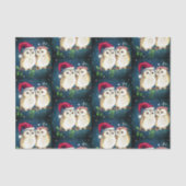 CHRISTMAS OWLS-weefselpapier Tissuepapier (Voorkant)