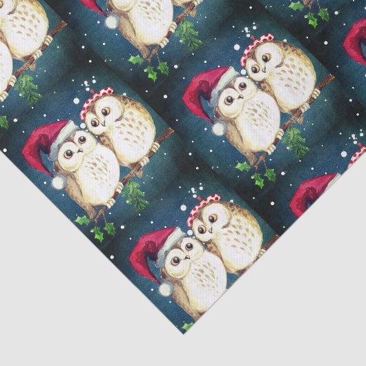 CHRISTMAS OWLS-weefselpapier Tissuepapier (Detail)