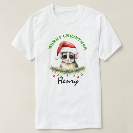 Christmas Oz Animals Sugar Glider Fam Matching Men T-shirt (Design voorkant)