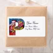 CHRISTMAS P BRIEF / SANTA MET GIFTS MONOGRAM ETIKET (Insitu)