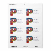 CHRISTMAS P BRIEF / SANTA MET GIFTS MONOGRAM ETIKET (Full Sheet)