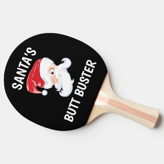CHRISTMAS PADDLE SANTA'S BUTT BUSTER TAFELTENNISBATJE (Zijkant)