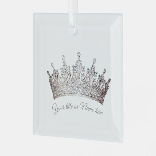 Christmas Pageant Crown Glass Ornament (Voorkant links)