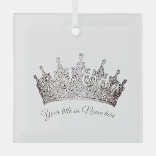 Christmas Pageant Crown Glass Ornament (Voorkant)