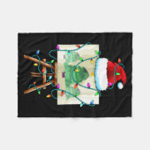 Christmas Painter Design _ Santa Xmas Paint Artist Fleece Deken (Voorkant (Horizontaal))