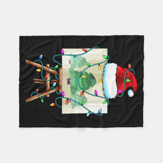 Christmas Painter Design _ Santa Xmas Paint Artist Fleece Deken (Voorkant (Horizontaal))