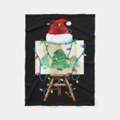 Christmas Painter Design _ Santa Xmas Paint Artist Fleece Deken (Voorkant)