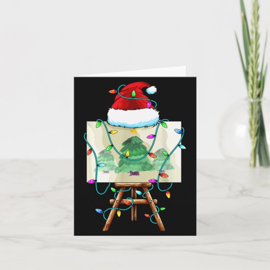 Christmas Painter Design _ Santa Xmas Paint Artist Kaart (Voorkant)
