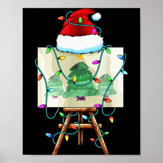 Christmas Painter Design _ Santa Xmas Paint Artist Poster (Voorkant)