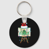 Christmas Painter Design _ Santa Xmas Paint Artist Sleutelhanger (Voorkant)