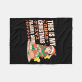 Christmas Pajama Anime Girl Japanese Manga Otaku  Fleece Deken (Voorkant (Horizontaal))