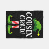 Christmas Pajama Cousin Crew Funny Elf Matching Pa Fleece Deken (Voorkant (Horizontaal))