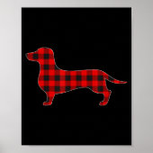 Christmas Pajama Dachshund Dog Tee Dogs Pajamas Xm Poster (Voorkant)