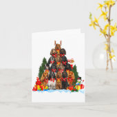 Christmas Pajama English Er Spaniel Xmas Tree  Kaart (Gele Bloem)