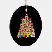 Christmas Pajama Golden Retriever Tree Xmas Gift D Keramisch Ornament (Rechts)