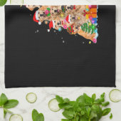 Christmas Pajama Golden Retriever Tree Xmas Gift D Theedoek (Gevouwen)