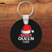 Christmas Pajama Santa's Queen Claus Matching  Sleutelhanger (Voorkant)