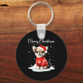 Christmas Pajamas Chihuahua Christmas Outfit Chihu Sleutelhanger (Voorkant)