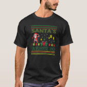 Christmas pajamas Don't Stop Believin Santa Kids T-shirt (Voorkant)
