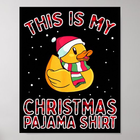 Christmas Pajamas For Family Duck This Is My Funny Poster (Voorkant)