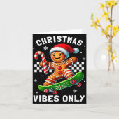 Christmas Pajamas Funny Gingerbread Ginger Christm Kaart (Gele Bloem)