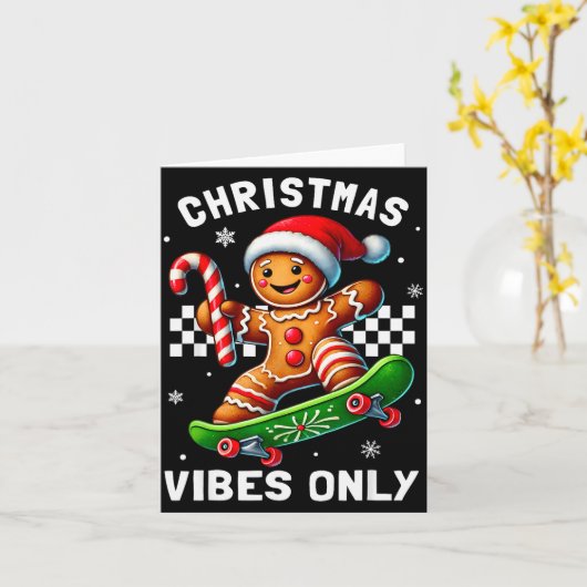 Christmas Pajamas Funny Gingerbread Ginger Christm Kaart (Gele Bloem)