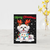Christmas Pajamas Men Women Kids Maltese Dog Chris Kaart (Gele Bloem)