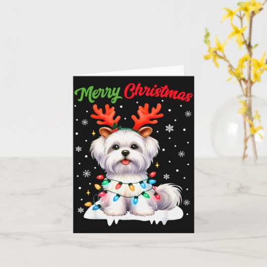 Christmas Pajamas Men Women Kids Maltese Dog Chris Kaart (Gele Bloem)