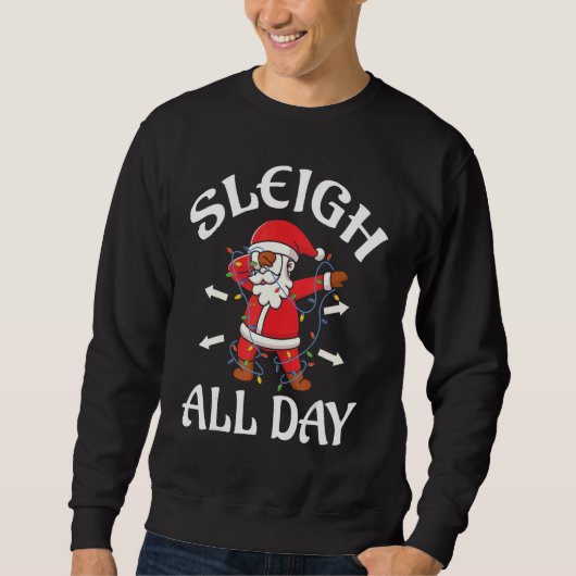 Christmas pajamas Sleigh All Day Dabbing Santa Xma Trui (Voorkant)