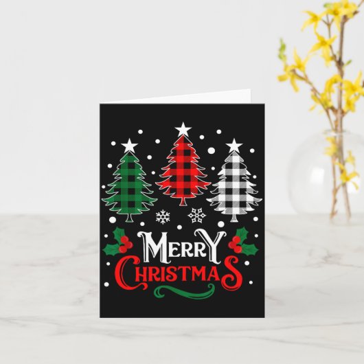 Christmas Pajamas Women Girls Merry Christmas Tree Kaart (Gele Bloem)