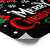 Christmas Pajamas Women Girls Merry Christmas Tree Poster (Hoek)