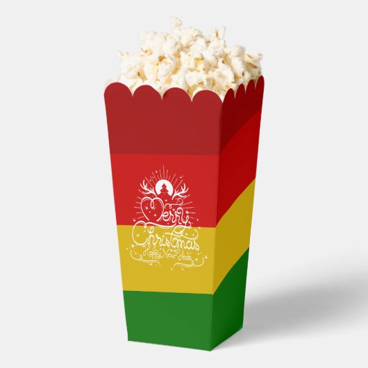 Christmas Palette Popcorn Favor Box Bedankdoosjes (Popped)