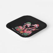 Christmas Palm Flamingo Personalized Xmas Lights  Papieren Bordje (Gebogen)
