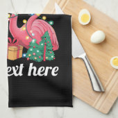 Christmas Palm Flamingo Personalized Xmas Lights  Theedoek (Quarter Fold)