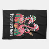 Christmas Palm Flamingo Personalized Xmas Lights  Theedoek (Horizontaal)