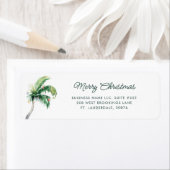 Christmas Palm Tree Business Logo Retouradres Etiket (Insitu)