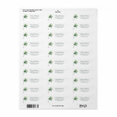 Christmas Palm Tree Business Logo Retouradres Etiket (Full Sheet)