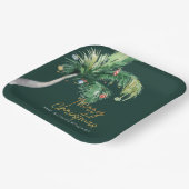 Christmas Palm Tree Coastal Holiday Papieren Bordje (Gebogen)